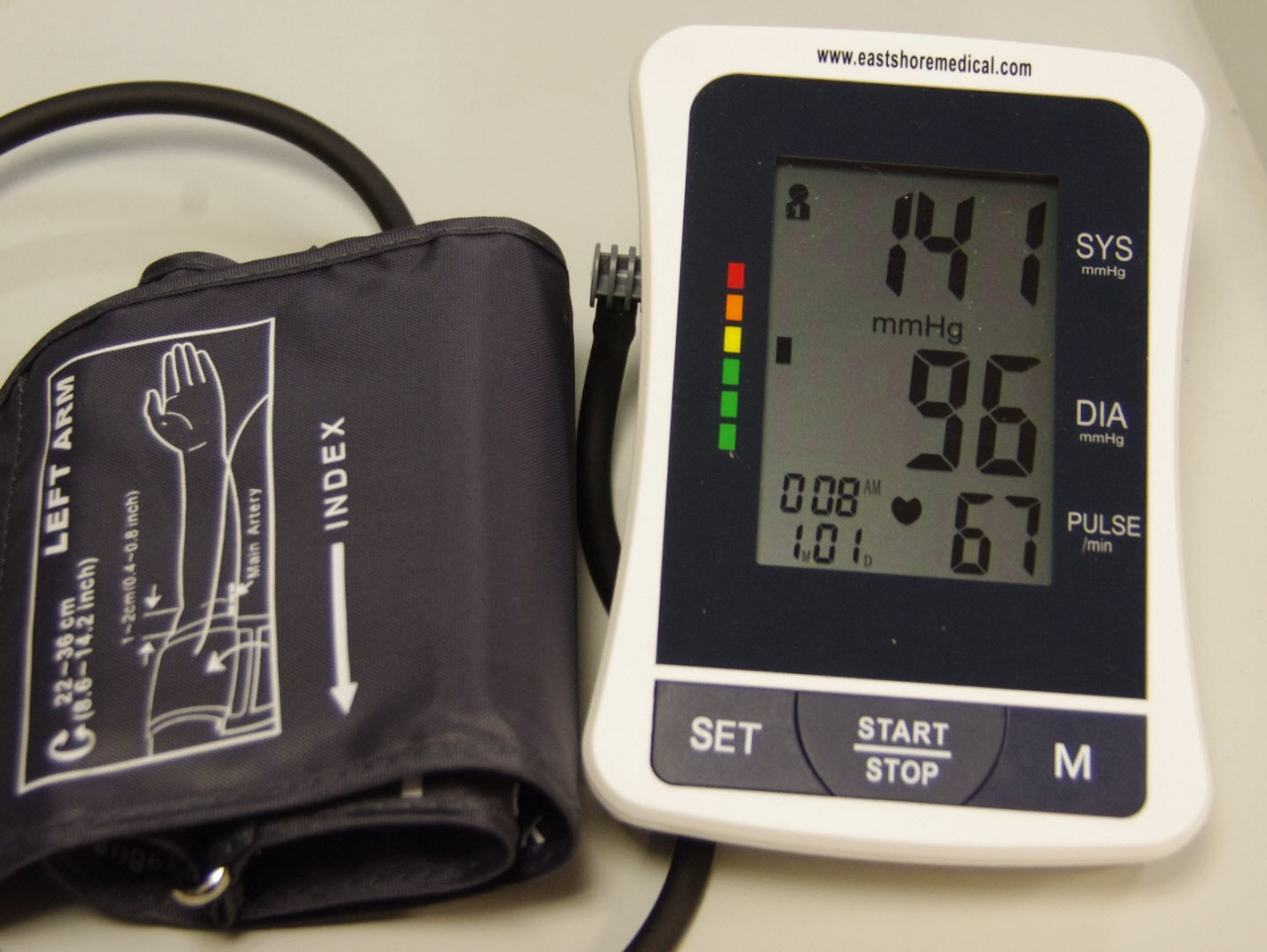 Blood Pressure Machine with Automatic Upper Arm Cuff, Accurate Portable BP  Monitor Device for Home Use(M Cuff 8.6 - 14.2 Inches)