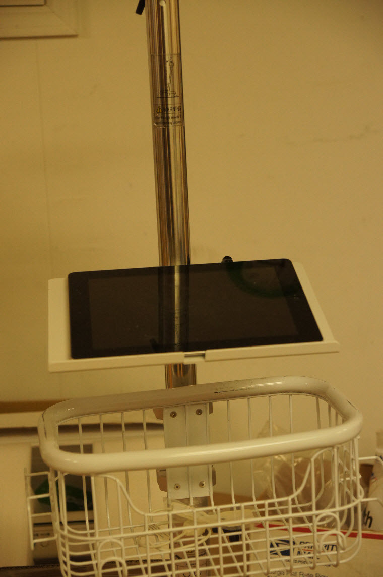 Laptop or tablet ( iPad) holder kit for Small Wheel Rolling stand 