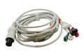  AAMI 6 Pin ECG 1 PIECE Cable - 5 Lead SNAP HEAD FOR  Criticare Datascop Welch-Allyn