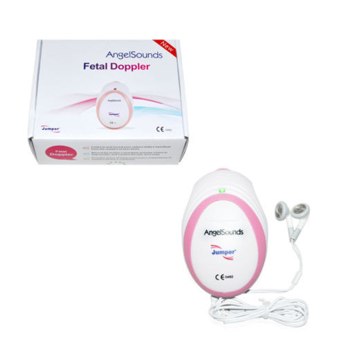 AngelSounds JPD-100S Mini 3mhz fetal prenatal heart doppler ,w/gel and battery