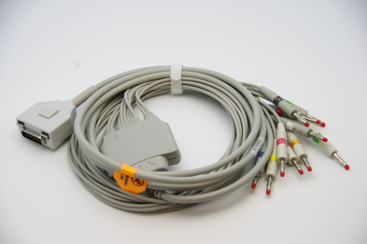 FUKUDA DENSHI 10 Lead ECG/EKG Cable AHA Banana 4.0mm KP-500/500D