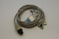 AAMI 6 Pin ECG 1 PIECE Cable - 5 Lead SNAP HEAD STRAIGHT CONNECTOR  FOR  Criticare Datascop Welch-Allyn