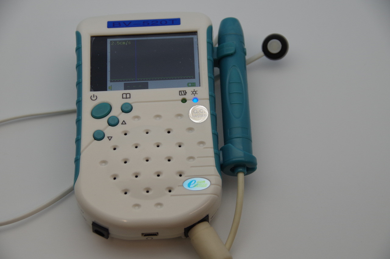 Veterinary Vascular Doppler BV-520T-F Unidirection , with waveform and recorder , flat probe