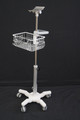 small metal base roll stand for vital sign monitor  