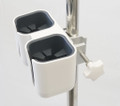 Flexible Clamp Pole or Channel Mount  Probe , device , bottle holding cups with soft linen