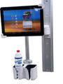 WALL MOUNT TABLET ULTRASOUND SCANNER , 2 X LONG SWIVEL ARM + SHORT SWIVEL ARM ,   WITH CHOICE OF MOUTING BRACKET