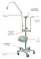 Variable Height Roll Stand for small ventilator 