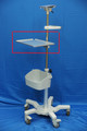 ALUMINUM POLE MOUNT PRINTER SHELF  FOR ROLLING  STAND ULTRASOUND TABLE CART 
