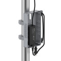 Pole Mount A/C adapter box with power cord cleat with 1" , 1.5" OR 2 " dia.