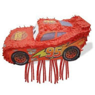 Disney Cars Shaped 17in x 8 3/4in Pull String Pinata