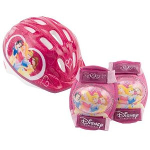 Disney Princess Micro Bicycle Helmet and Protective Pad Value Pack Toddler