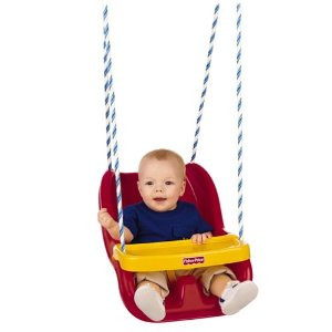 Fisher Price Infant To Toddler Swing in Red For Moms