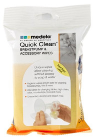 Medela Quick Clean Breast Pump and Accessories Wipes 24count