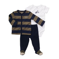 Carters - 3pc Footed Essentials: Little Layette Rockstar