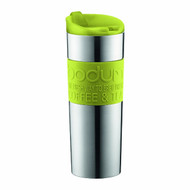 Bodum Insulated Stainless-Steel Vacuum Travel Mug, 0.45-Liter, 15-Ounce, Green