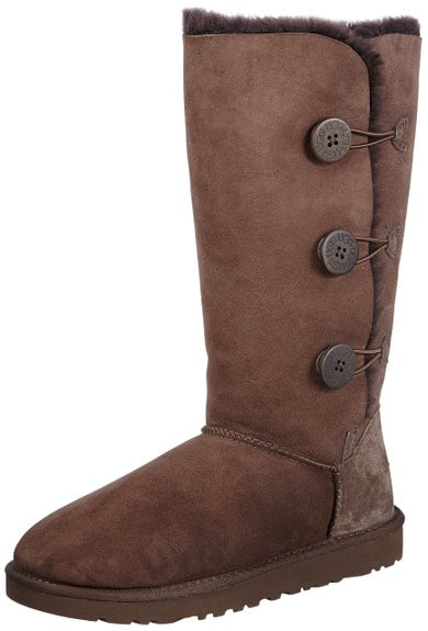 ugg bailey button triplet chocolate