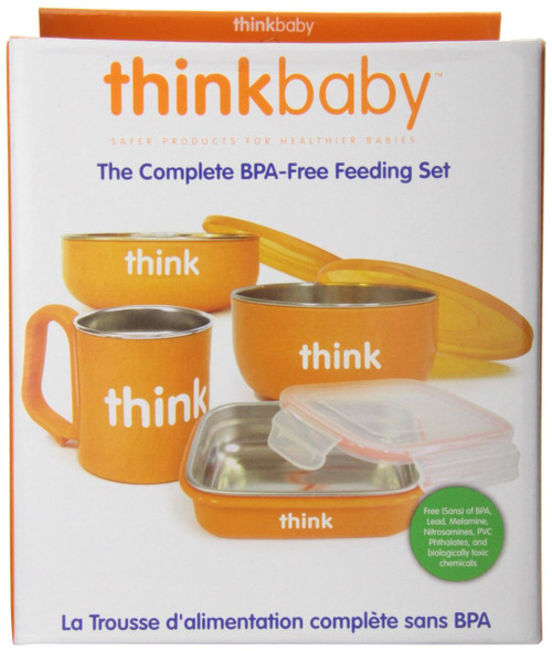 Thinkbaby Complete BPA Free Feeding Set, Orange, 6 Months