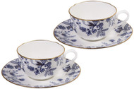 Noritake Sorrentino Cup and Saucer, Blue, Set of 2