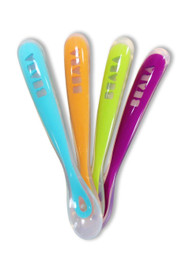 BEABA First Stage Silicone Spoons, Sorbet/Gipsy, 4 Count
