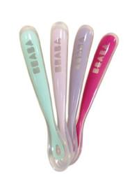Beaba First Stage Soft Spoons - Set of Four in Latte Color Color: Latte NewBorn, Kid, Child, Childern, Infant, Baby