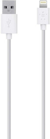 Belkin Lightning to USB ChargeSync Cable for iPhone 5 / 5S / 5c, iPad 4th Gen, iPad mini, and iPod touch 7th Gen, 4 Feet (White)