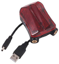 X-Fire 5-LED Taillight with Laser Lane Marker - USB charge SA2202