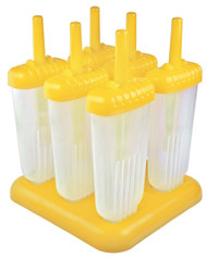Tovolo Groovy Ice Pop Molds, Yellow, Set of 6