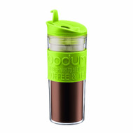 Bodum Insulated Plastic Travel Mug, 0.45-Liter, 15-Ounce, Green