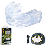 Brain-Pad LoPro+ Double Laminated Strap/Strapless Combo in one Mouthguard, Clear