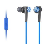 Sony MDRXB50AP/L Extra Bass Earbud Headset, Blue