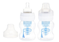 Dr. Brown's BPA Free Polypropylene Natural Flow Wide Neck Bottle, 4 Ounce, 2-Count 