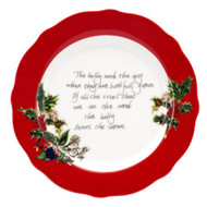 Portmeirion Holly & Ivy Red Border Accent Plate