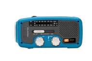 Etón NFR160WXBL Microlink Self-Powered AM/FM/NOAA Weather Radio with Flashlight, Solar Power and Cell Phone Charger (Blue)