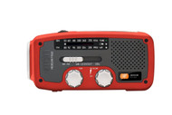 Etón NFR160WXR Microlink Self-Powered AM/FM/NOAA Weather Radio with Flashlight, Solar Power and Cell Phone Charger (Red)