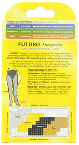 Futuro Ultra Sheer Pantyhose for Women, French Cut, Large (8-15mm/hg) 