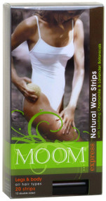 Moom Express Wax Strips for Legs & Body 20 Strips 