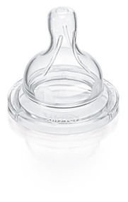 Philips AVENT BPA Free Classic Newborn Flow Nipple, 2-Pack Newborn