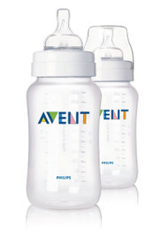 Philips AVENT 11 Ounce BPA Free Classic Polypropylene Bottles, 2-Pack