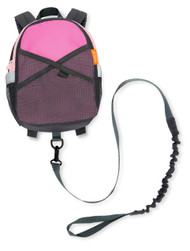 BRICA By-My-Side Safety Harness Backpack, Pink/Gray