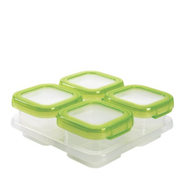 OXO Tot Baby Blocks Freezer Storage Containers 4 Ounce, Set 4, Clear