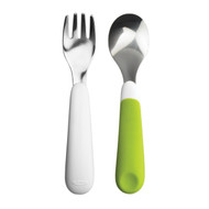 OXO Tot Fork and Spoon Set, Green