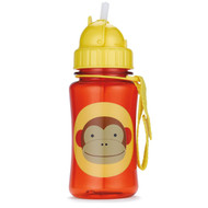 Skip Hop Zoo Straw Bottle, Monkey, 12 Ounce