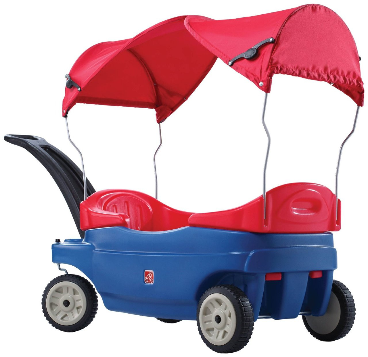radio flyer wagon with canopy blue seats