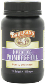 Barlean's Organic Oils Organic Evening Primrose Oil, 120 softgels/1300 mg ea. Bottle