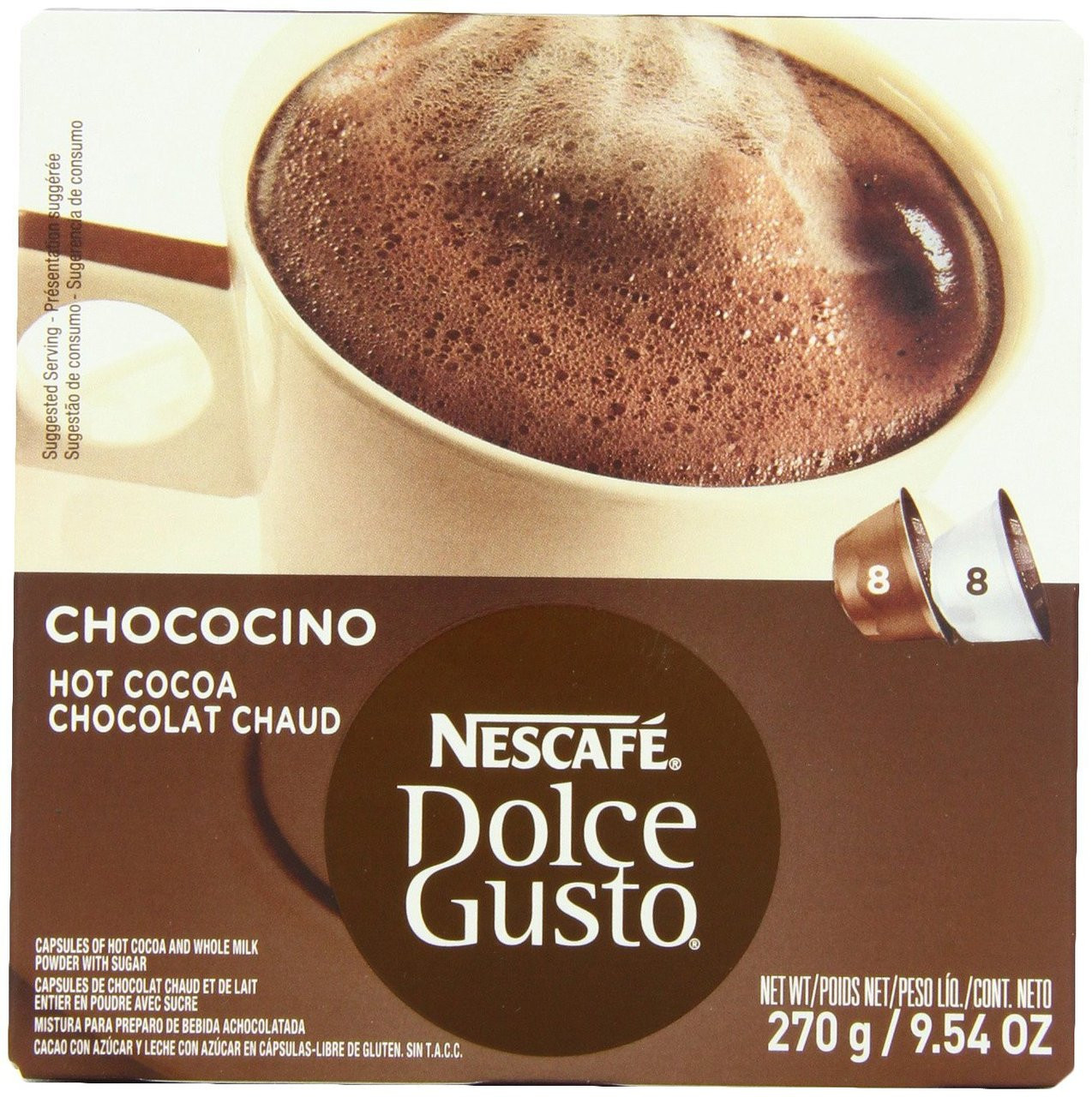 Nescafe Dolce Gusto for Nescafe Dolce Gusto Brewers, Chococino, 16 Count  (Pack of 3) - For Moms