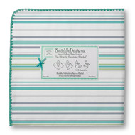 SwaddleDesigns Jewel Tone Stripes Ultimate Receiving Blanket, Turquoise
