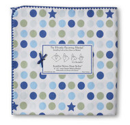 SwaddleDesigns Ultimate Receiving Blanket, Dots and Stars, Navy