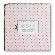 SwaddleDesigns Ultimate Receiving Blanket, Brown Polka Dots, Pastel Pink 