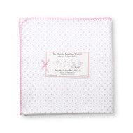 SwaddleDesigns Ultimate Receiving Blanket, Classic Polka Dots, Bright Pink 