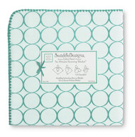SwaddleDesigns Ultimate Receiving Blanket, Jewel Tone Mod Circles, Turquoise
